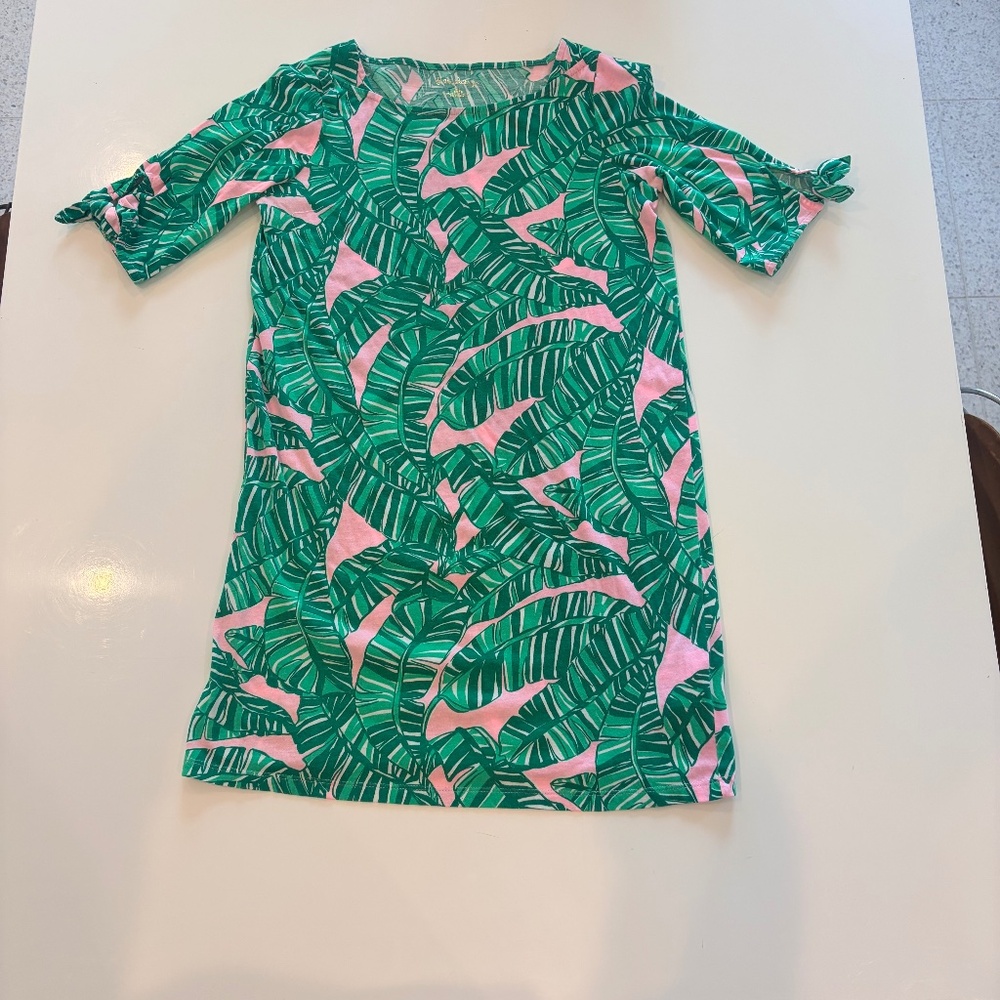 Lilly Pulitzer, Girls Lidia Dress, Banana Leaf, Retired, size XL